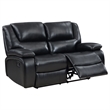 Pemberly Row 3-piece Faux Leather Upholstered Motion Reclining Sofa Set Black