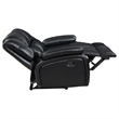 Pemberly Row 3-piece Faux Leather Upholstered Motion Reclining Sofa Set Black