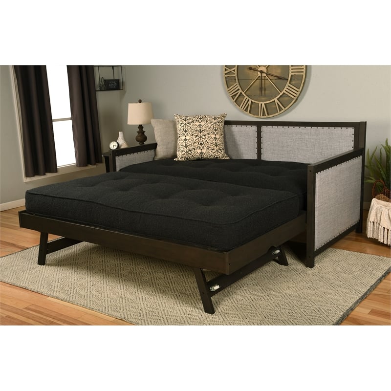 Pemberly Row Daybed in Graystone with Pop Up Trundle - Mattresses Not Included