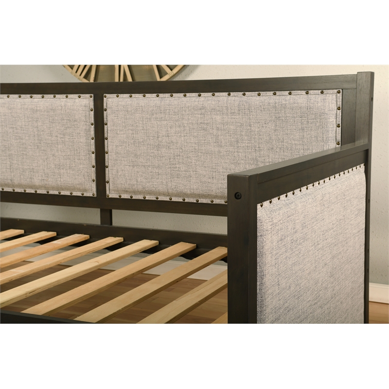 Pemberly Row Daybed in Graystone with Pop Up Trundle - Mattresses Not Included