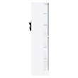 Pemberly Row Wood Display Case Curio Cabinet with LED Lighting White High Gloss