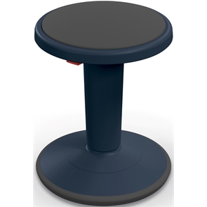 Pemberly Row 14-18&quot Plastic Hierarchy Height Adjustable Grow Short Stool in Navy