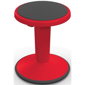 Pemberly Row 14-18&quot Plastic Hierarchy Height Adjustable Grow Short Stool in Red