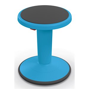 Pemberly Row 17-24&quot Plastic Hierarchy Height Adjustable Grow Tall Stool in Blue