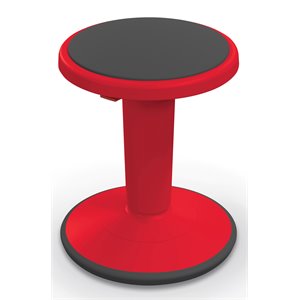 Pemberly Row 17-24&quot Plastic Hierarchy Height Adjustable Grow Tall Stool in Red