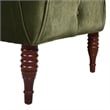 Pemberly Row Tufted Roll Arm Chaise Lounge Olive Green Velvet
