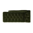 Pemberly Row Tufted Roll Arm Chaise Lounge Olive Green Velvet