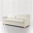 Pemberly Row Modern Fabric Sofa with Flared Arm in Flax White