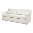 Pemberly Row Modern Fabric Sofa with Flared Arm in Flax White