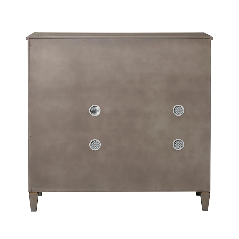 Pemberly Row Handpainted Entryway Storage Cabinet Grey Cashmere