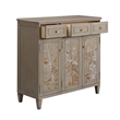 Pemberly Row Handpainted Entryway Storage Cabinet Grey Cashmere