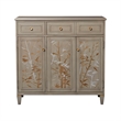 Pemberly Row Handpainted Entryway Storage Cabinet Grey Cashmere