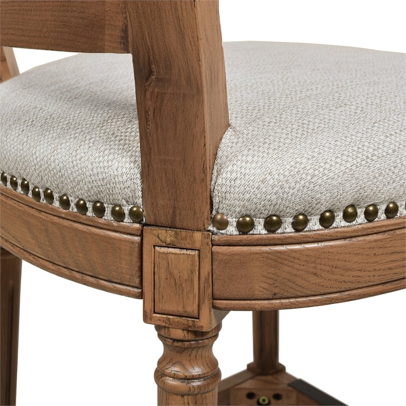 Pemberly Row Modern Rattan Wicker Counter Bar Stool in White