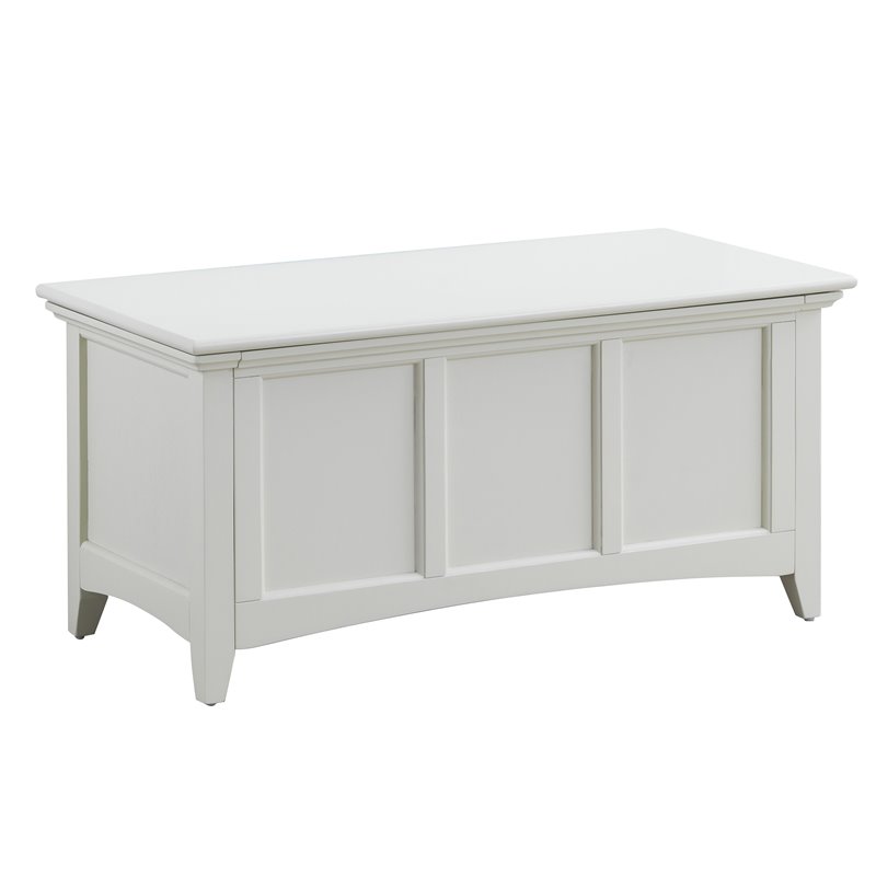 Pemberly Row Contemporary Storage Blanket Chest in Antique Ivory