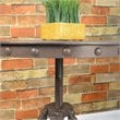 Pemberly Row Contemporary Adjustable Crank Accent End Table Brown