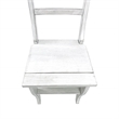 Pemberly Row Contemporary Antique Folding Library Ladder Chair in White