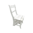 Pemberly Row Contemporary Antique Folding Library Ladder Chair in White