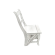 Pemberly Row Contemporary Antique Folding Library Ladder Chair in White