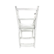 Pemberly Row Contemporary Antique Folding Library Ladder Chair in White