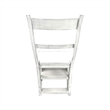 Pemberly Row Contemporary Antique Folding Library Ladder Chair in White