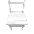 Pemberly Row Contemporary Antique Folding Library Ladder Chair in White