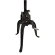 Pemberly Row Contemporary Adjustable Crank Table in Natural Driftwood/Aged Iron