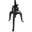Pemberly Row Contemporary Adjustable Crank Table in Natural Driftwood/Aged Iron