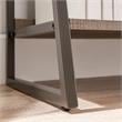 Pemberly Row Stepped Tier Bookshelf in Roughsawn Oak/Gunmetal Gray