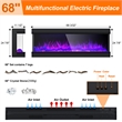 Pemberly Row 3 Sided Electric Fireplace with Remote Control in Black