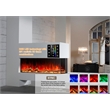 Pemberly Row 3 Sided Electric Fireplace with Remote Control in Black