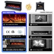 Pemberly Row 3 Sided Electric Fireplace with Remote Control in Black