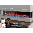 Pemberly Row 3 Sided Electric Fireplace with Remote Control in Black