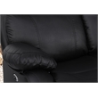 Pemberly Row Power Recliner Sofa Leather 3 Seater Theater Couch in Black