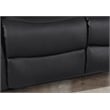 Pemberly Row Power Recliner Sofa Leather 3 Seater Theater Couch in Black