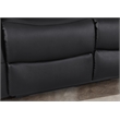 Pemberly Row Leather Recliner Loveseat Power Lift Reclining Sofa in Black