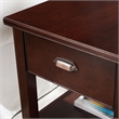 Pemberly Row End Table with Locking Drawer in Chocolate Cherry