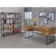Pemberly Row Modern 4-Shelf Open Farmhouse Wood Bookcase in Nutmeg