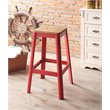 Pemberly Row Modern / Contemporary Bar Stool in Natural and Red