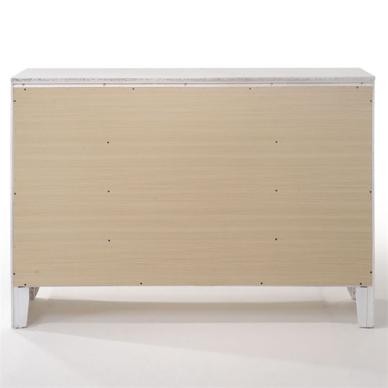 Pemberly Row Modern / Contemporary Wood Dresser in White Finish