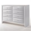 Pemberly Row Modern / Contemporary Wood Dresser in White Finish