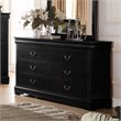 Pemberly Row Modern / Contemporary 6 Drawers Dresser in Black