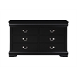 Pemberly Row Modern / Contemporary 6 Drawers Dresser in Black