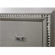 Pemberly Row Faux Leather Upholstered Queen Storage Bed with LED in White