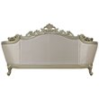 Pemberly Row Sofa with 5 Pillows in Cream Fabric and Golden Ivory