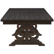 Pemberly Row Rectangular Wooden Dining Table with Leaf in Rustic Walnut