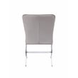 Pemberly Row Contemporary Side Chair Set of 2 in PU and Chrome