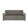 Pemberly Row Modern Wood Twin Daybed and Trundle in Gray Finish