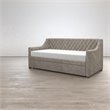 Pemberly Row Modern Wood Twin Daybed and Trundle in Gray Finish