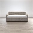 Pemberly Row Modern Wood Twin Daybed and Trundle in Gray Finish
