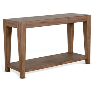 Pemberly Row 50&quot Mid-Century Mahogany Wood Sofa Table in Taupe Brown